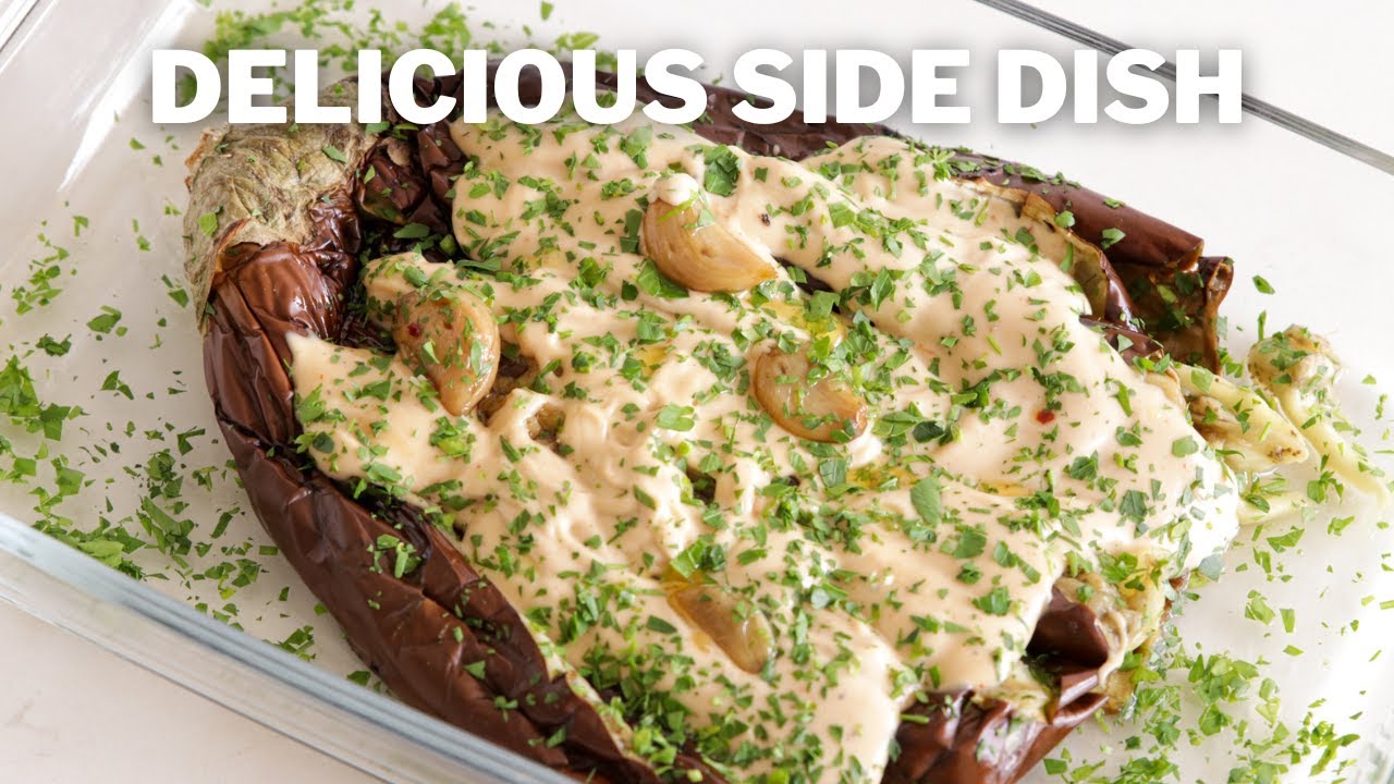 Roasted Eggplant with Tahini | Side Dish Recipe