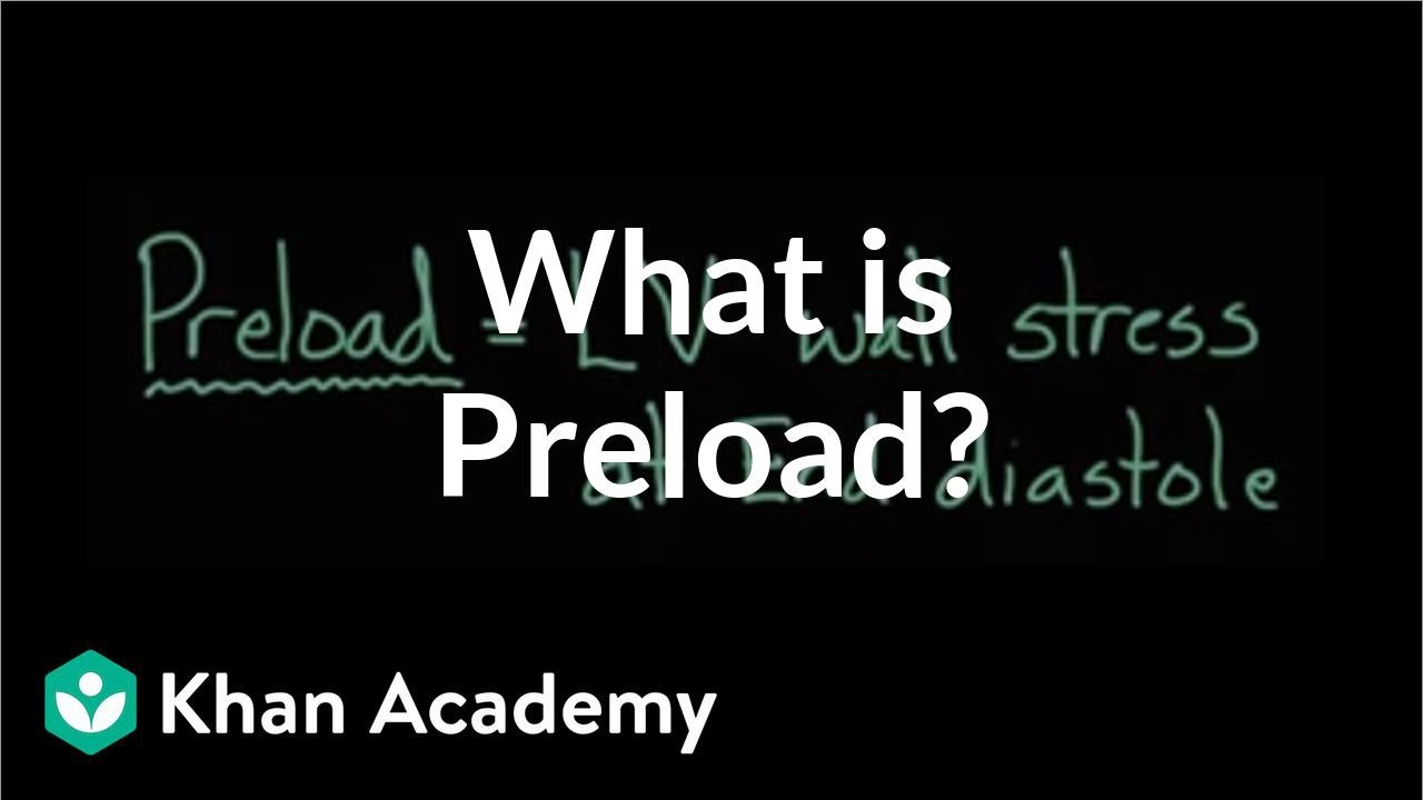 What is preload? | Circulatory system physiology | NCLEX-RN | Khan Academy