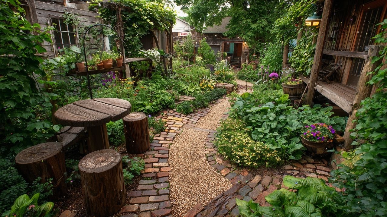 Turn a Small Space into a Cozy Rustic Garden Paradise