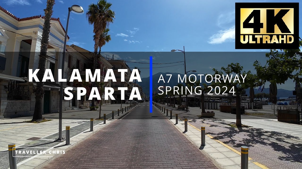 Scenic Drive in Greece | 4K | A7 Motorway: Kalamata - Sparta | Α7: Καλαμάτα - Λεύκτρο - Σπάρτη