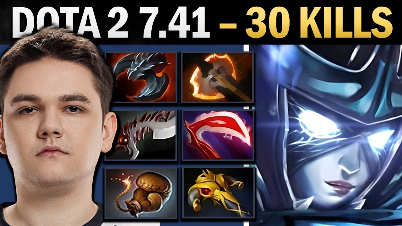 Phantom Assassin Dota 2 7.41 with 30 Kills and Abyssal - Dota Gameplay