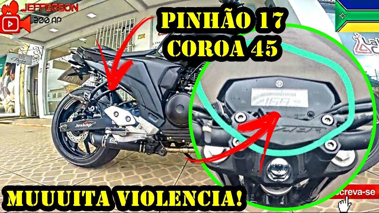 FAZER 250 COM PINHAO 17 COROA 45 MAIS JESKAP - PARTE 01 #fz25forte #fazer250pinhao17