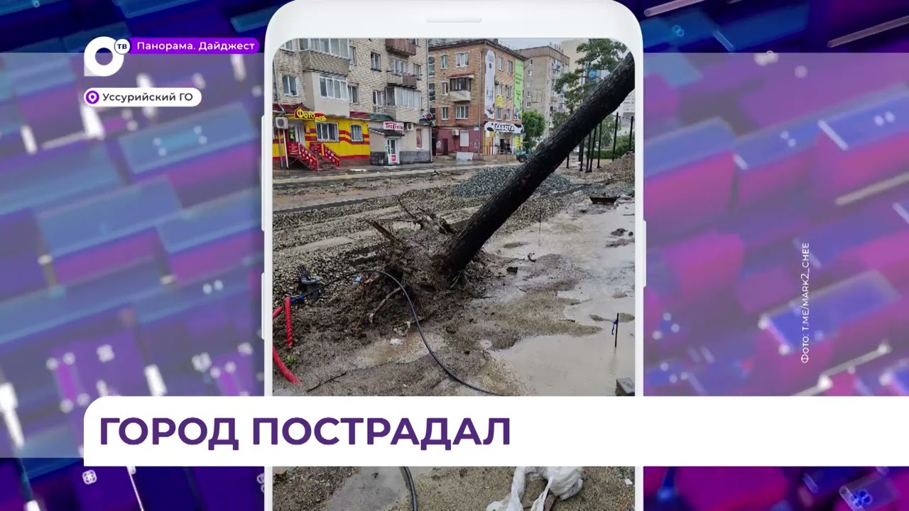 Последствия обрушившегося тайфуна устраняют в Уссурийском городском округе