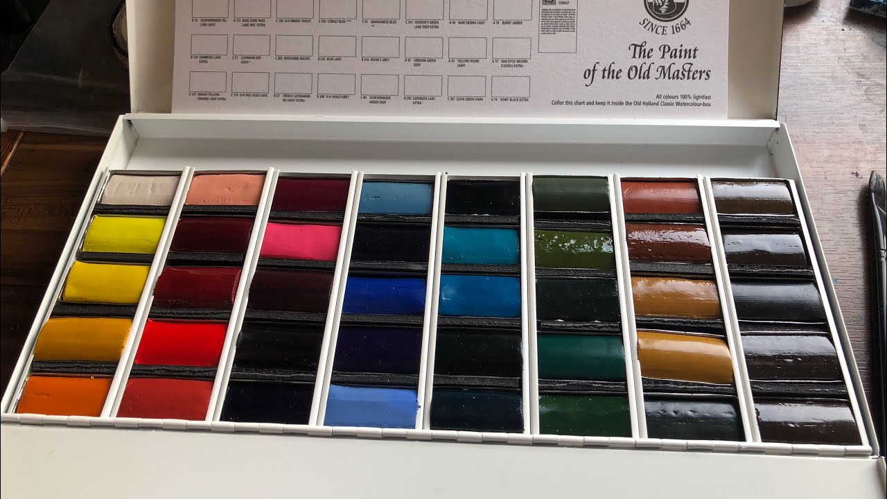 $2000 DOLLAR WATERCOLOR SET-swatching the most expensive watercolor set EVER-Old Holland