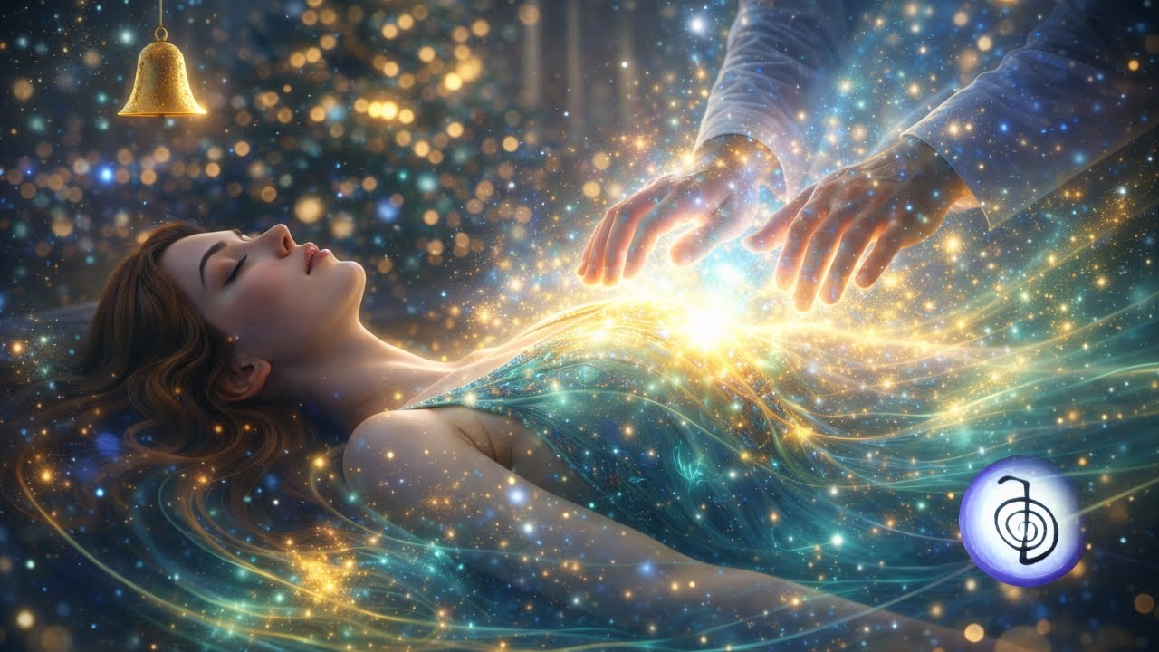 Música de Cura Reiki ♢ Sino a Cada 3 Minutos Limpeza Energética Profunda e Equilíbrio da Aura