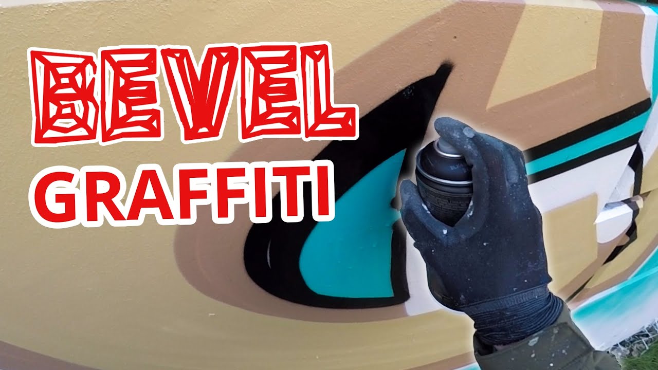 Simple BEVEL GRAFFITI Style - 6 Cans Graffiti Piece