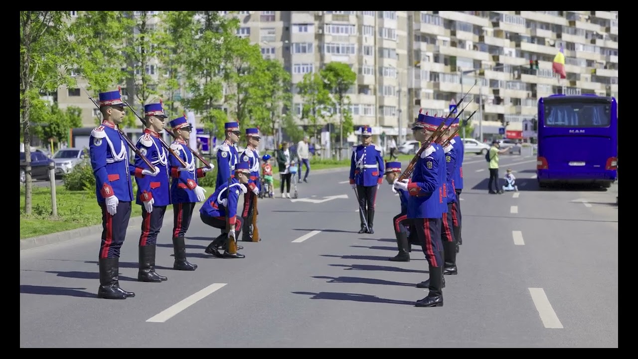 Drill Garda de onoare a jandarmeriei romane