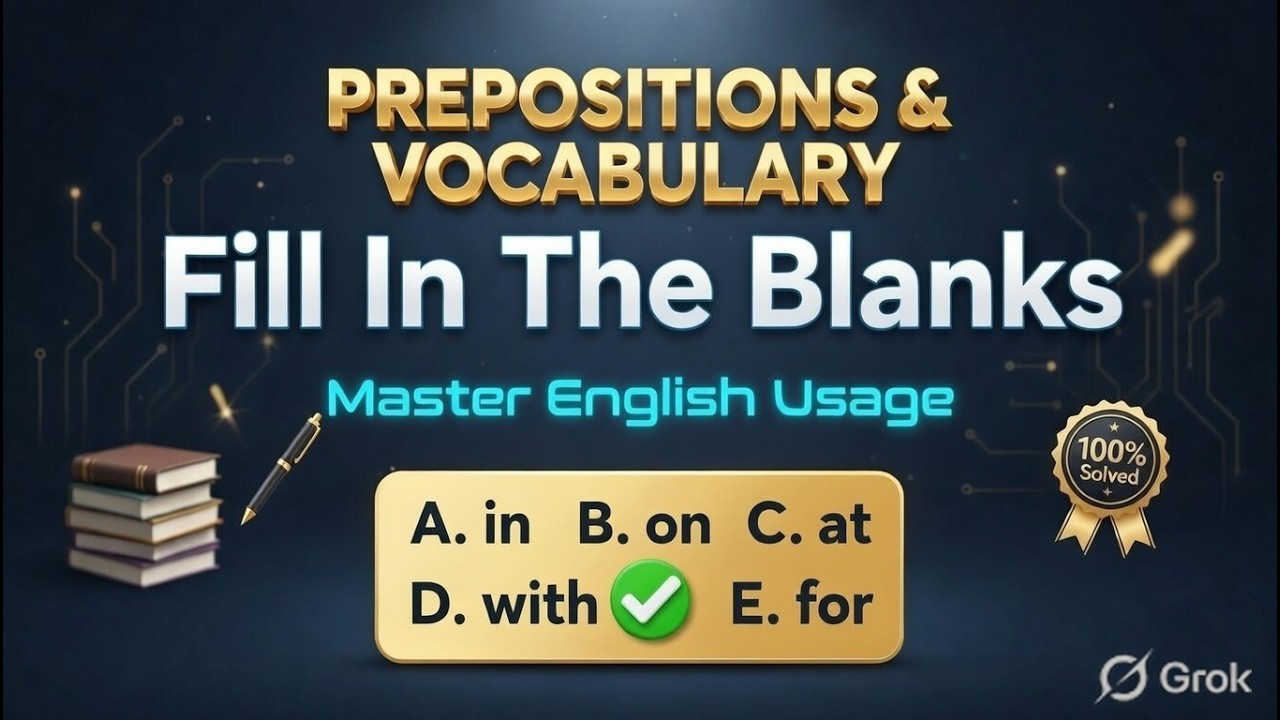 SSC CGL 2026 English Vocab PYQs | Fill in the Blanks & Prepositions | Telugu లో Explanation