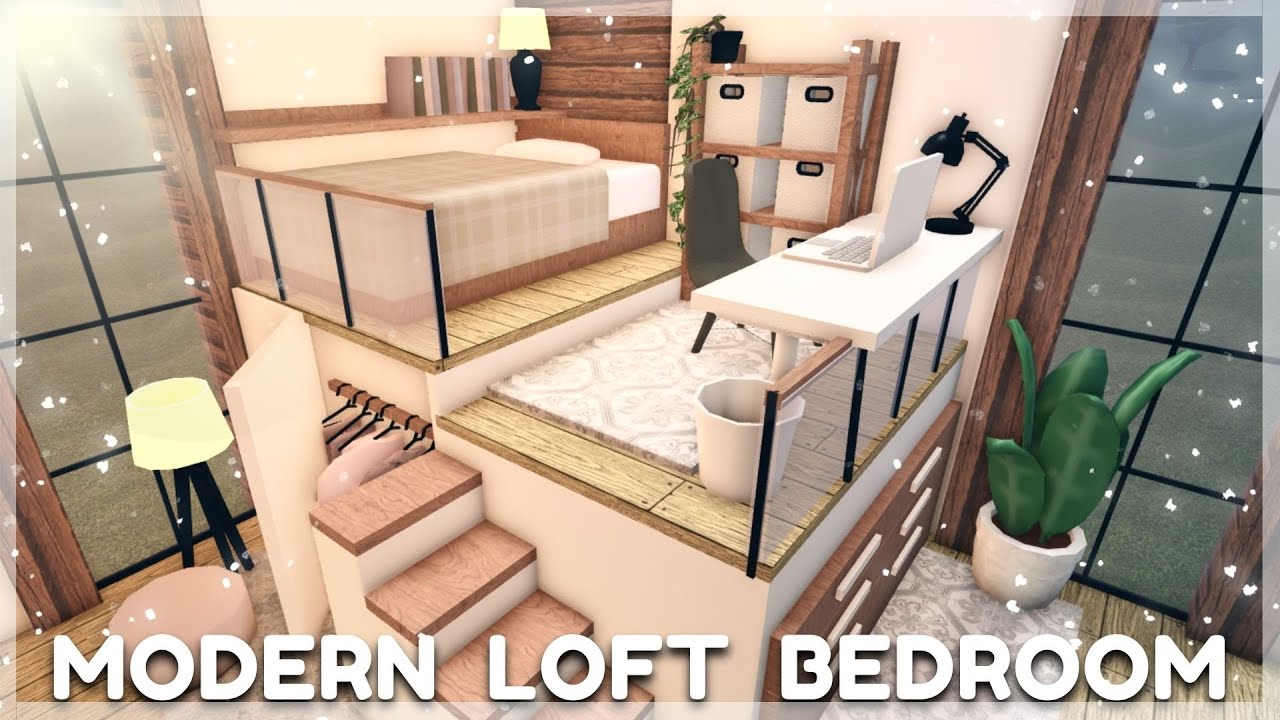 Bloxburg - Modern Loft Bedroom Speedbuild | Roblox Room Ideas/Build