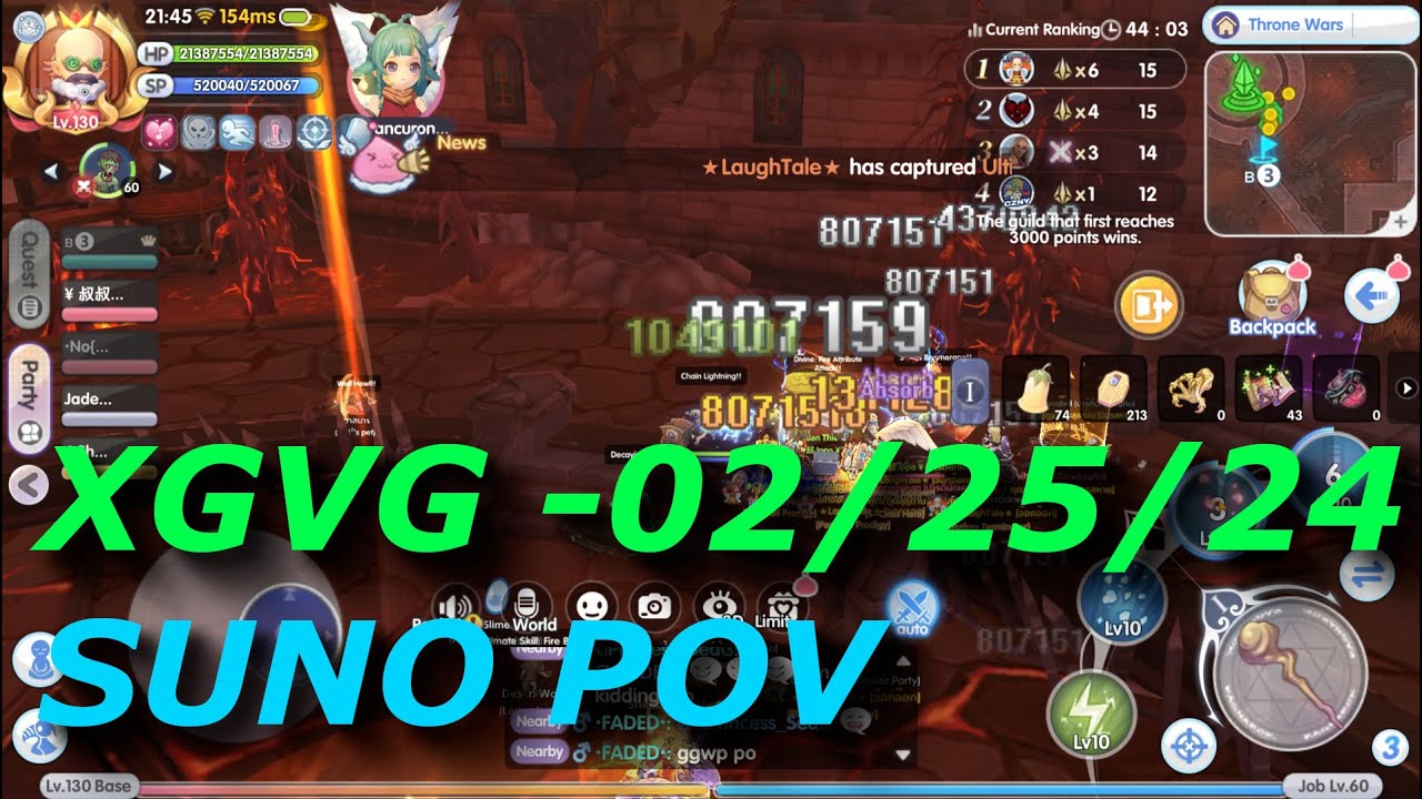 XGVG Suno POV - 02/25/24  | rox | Ragnarok X: Next Generation