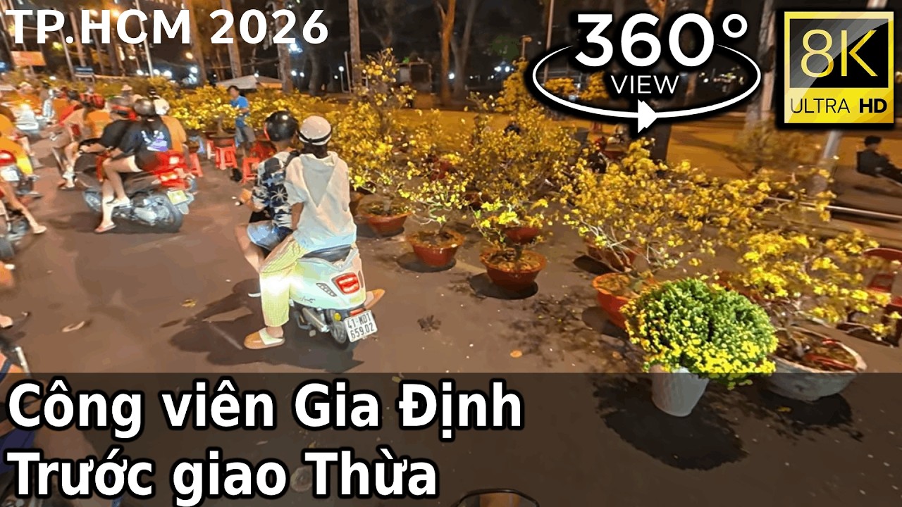 Công viên Gia Định trước giao thừa Tết, đường Hoàng Minh Giám, TP.HCM 2026 | 8K VR 360 Street View.