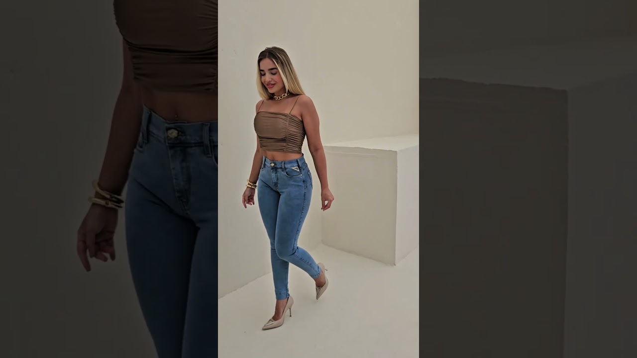 Cal&ccedil;a Skinny Cintura Alta Levanta Bumbum Legi&atilde;o Denim ᵇʸ Ri19 &deg; 78361