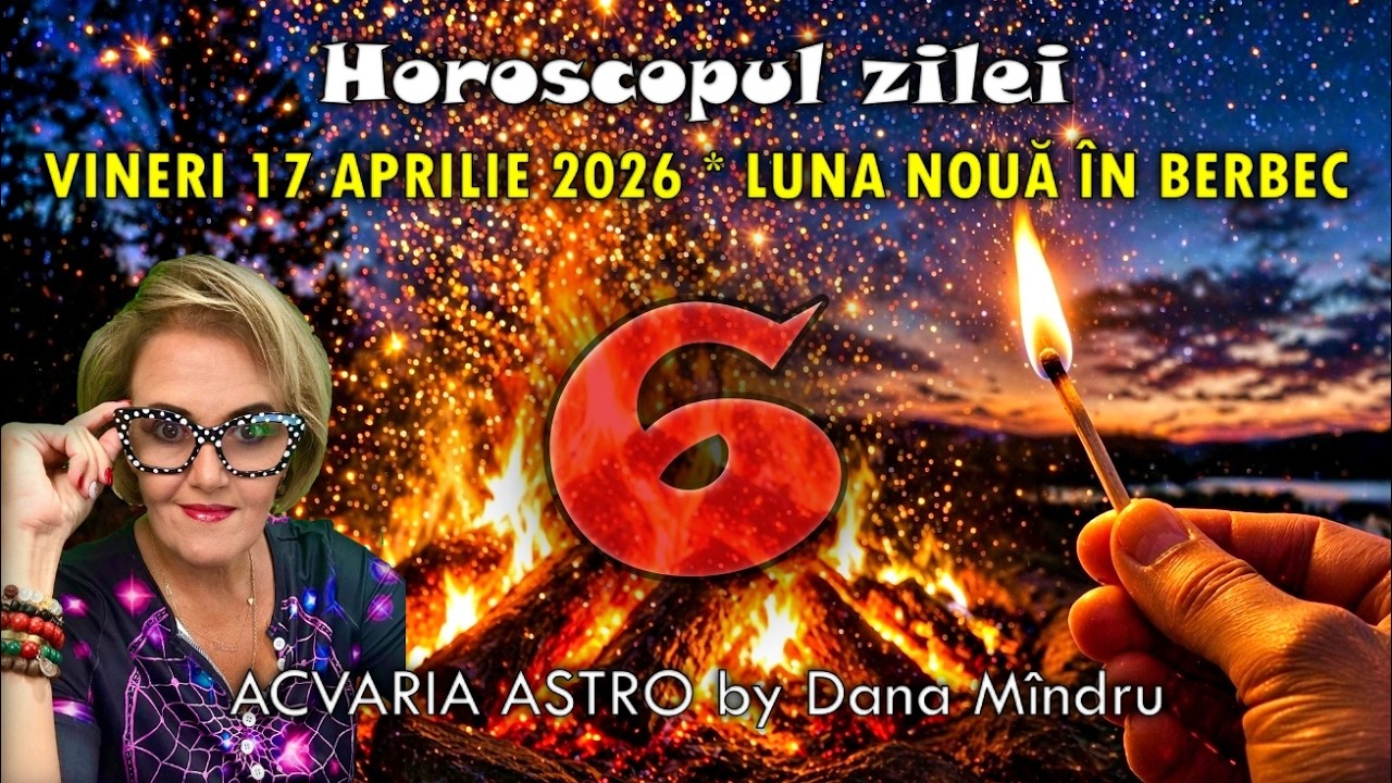 LUNA NOUA DE FOC🔥VINERI 17 APRILIE 2026 ☯ HOROSCOPUL ZILEI @astrolog.acvaria ​