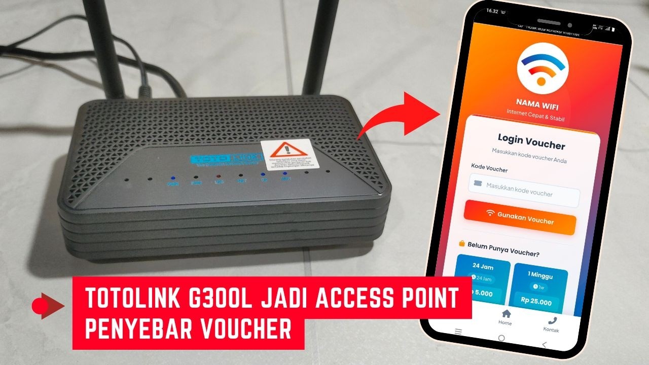 Cara Setting Totolink G300L Menjadi Access Point Penyebar Voucher WIFI