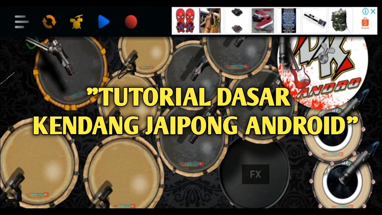 Gampang Banget!!!Tutorial Dasar cara bermain kendang jaipong android #tutorialkendangandroid