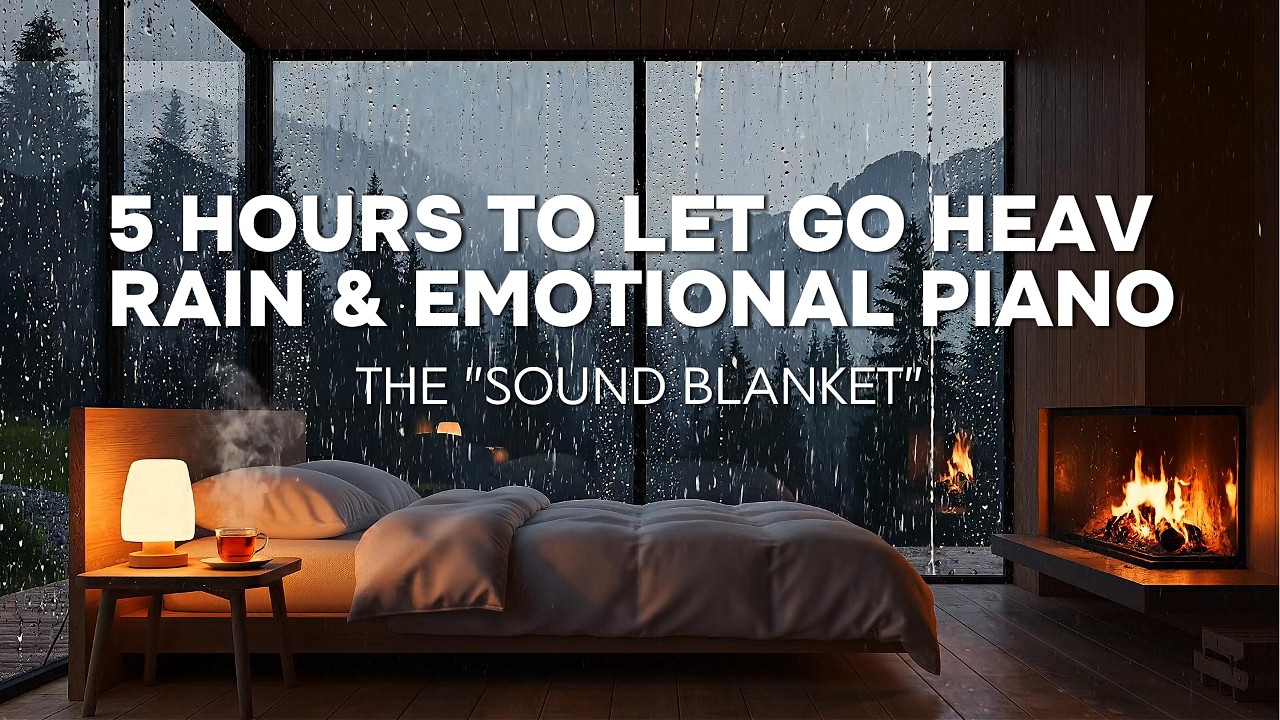 THE "SOUND BLANKET" 🌧️ Clear Your Mind Instantly | Heavy Rain & Piano to Eliminate Stress