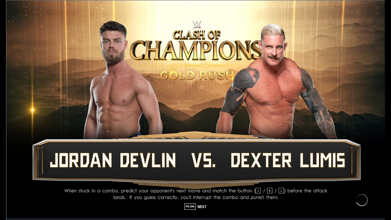 WWE 2k22 Бой между Jordan Devlin - Dexter Lumis