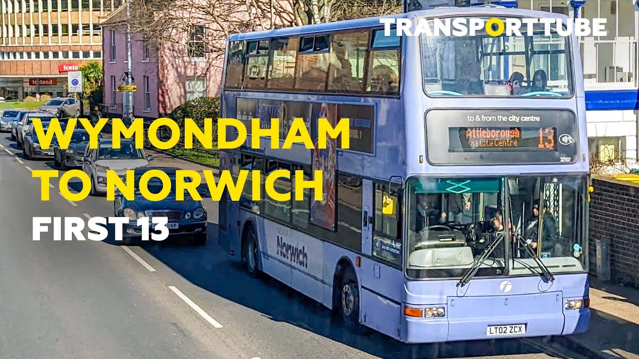 Wymondham to Norwich | First Norwich 13 | Realtime