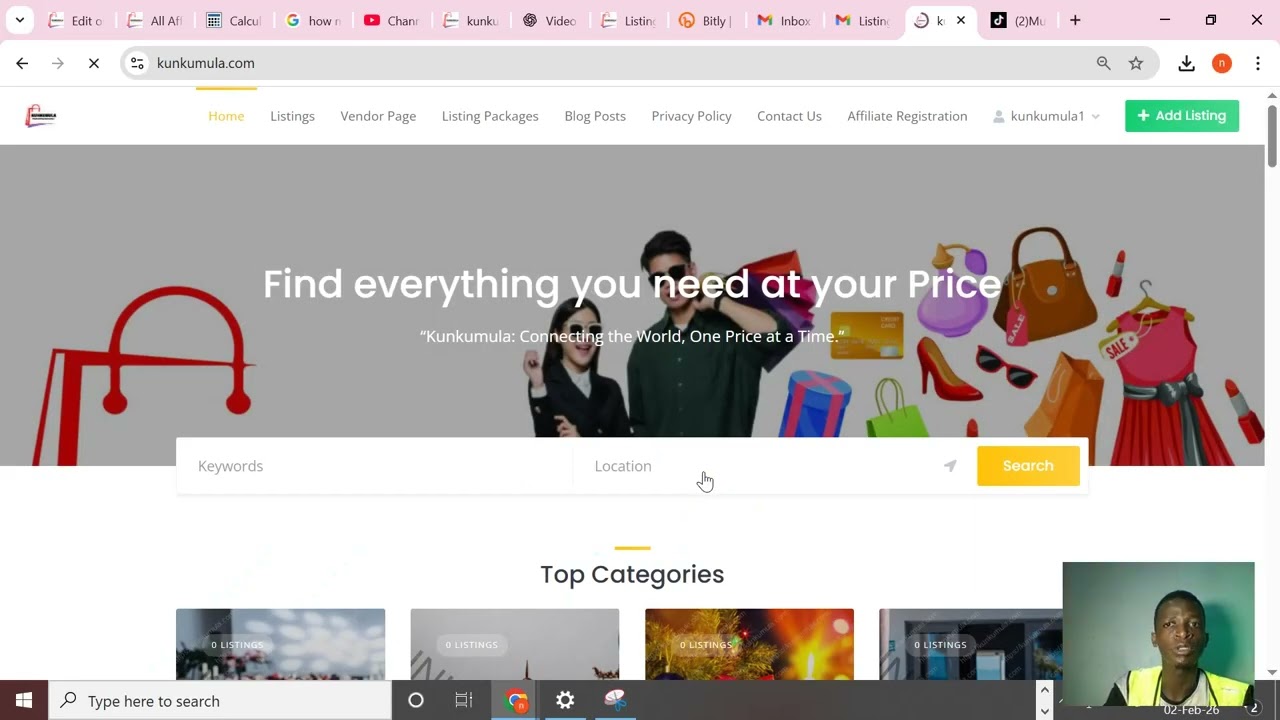 How do you become an affiliate on https://kunkumula.com/?ref=1 to Sell, Buy, Rent, Exchange & Hire 1