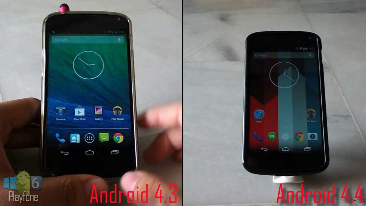 Android 4.4 KitKat VS Android 4.3 JellyBean