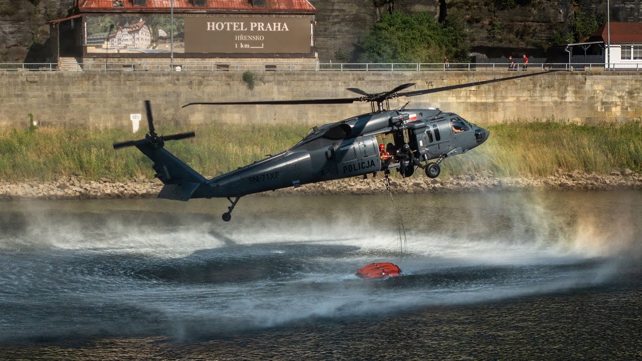 Waldbrand Böhmische Schweiz - Löschhubschrauber Teil II