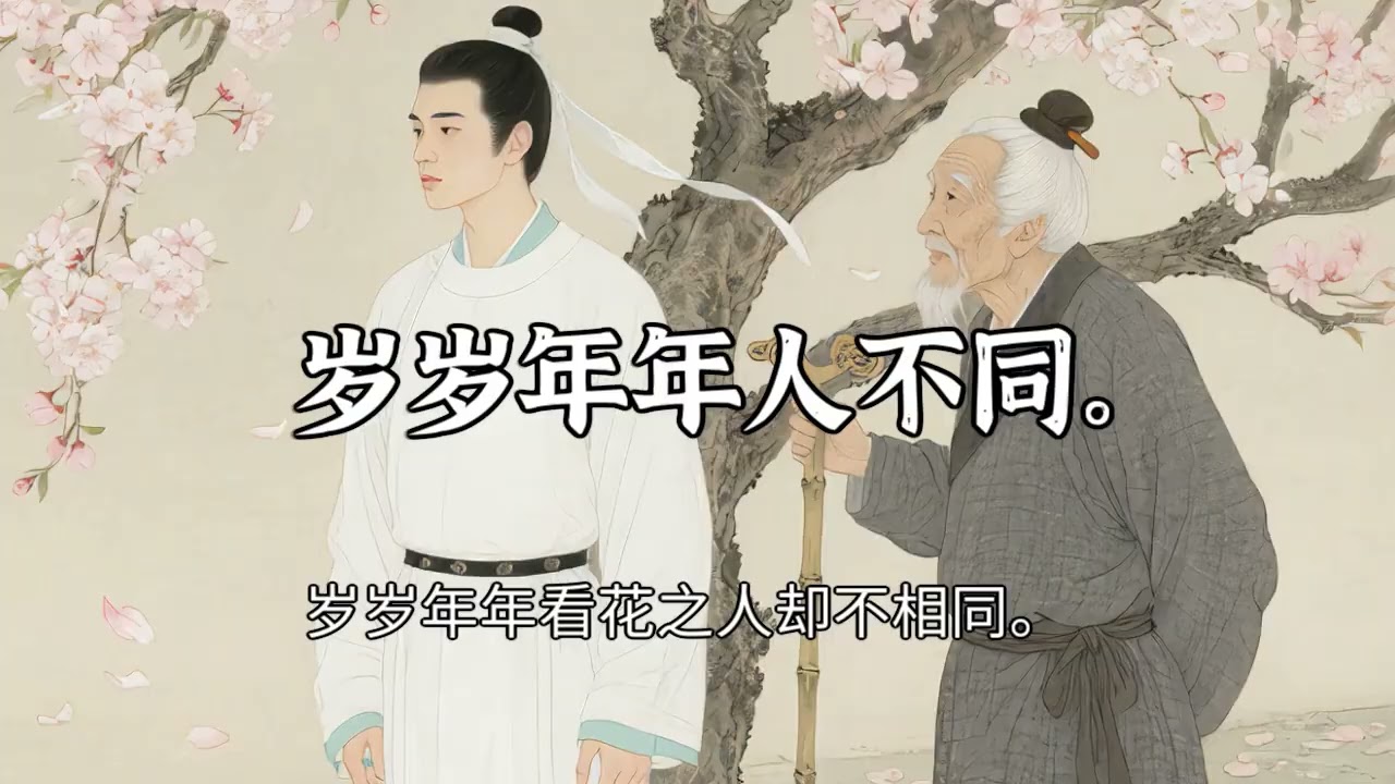 刘希夷《代悲白头翁》：一朝卧病无相识，三春行乐在谁边？