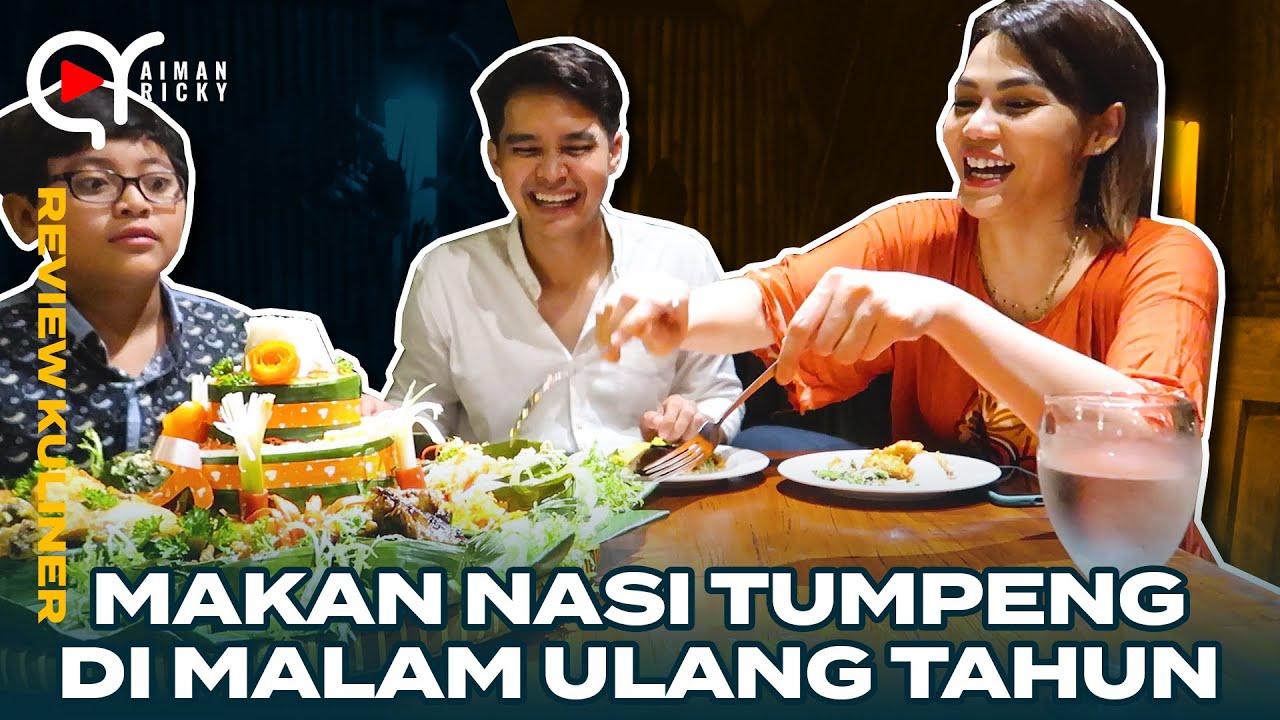 KATTY PEDEKATE TANTE AIMAN, MAKAN NASI TUMPENG BANYAK BANGET