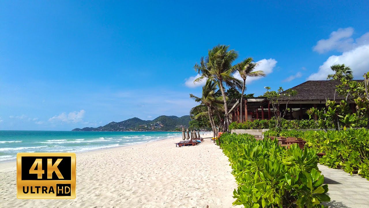 4K Walking in Chaweng Beach Koh Samui 2021 | Virtual walking tour - Streets of Thailand 2021