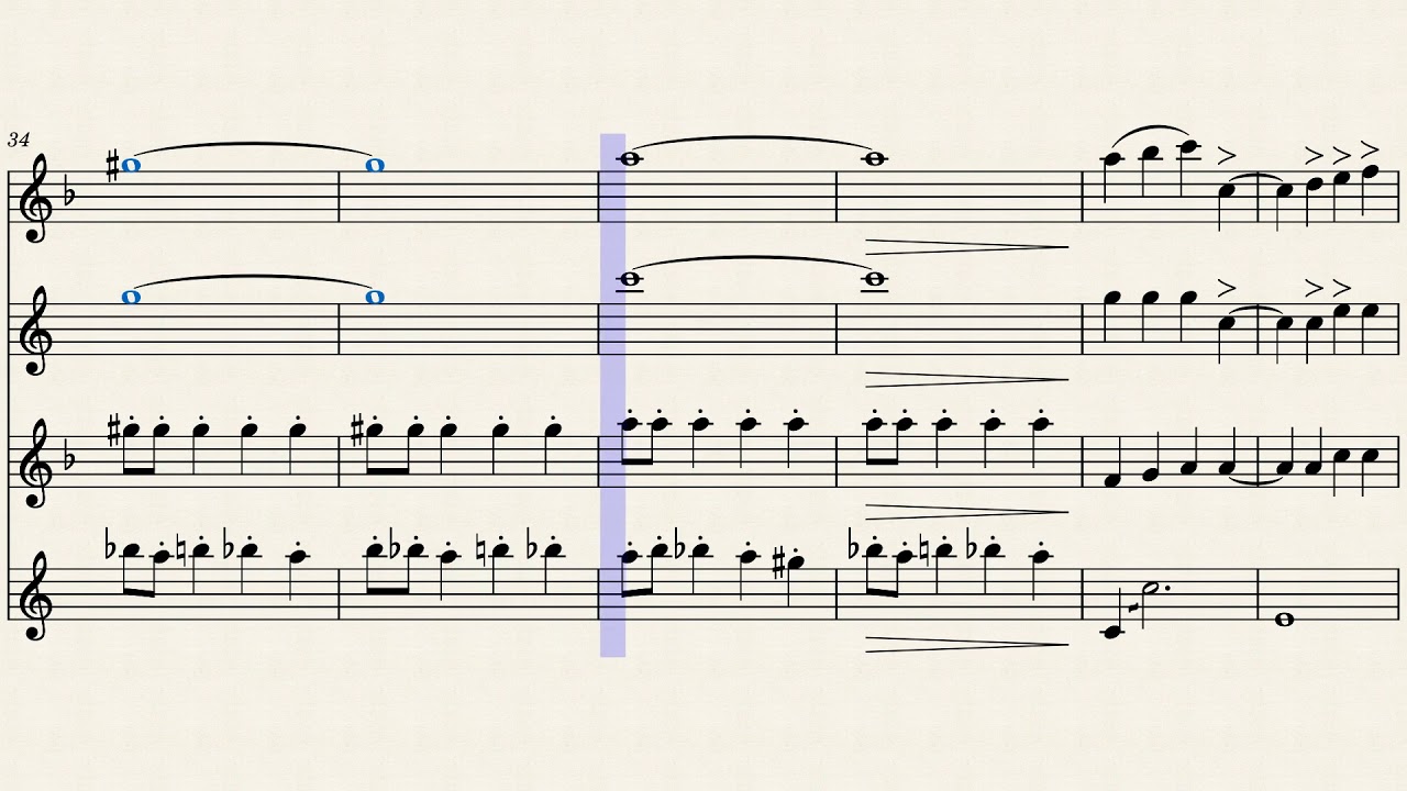Rhapsody in Blue Theme for saxophone quartet