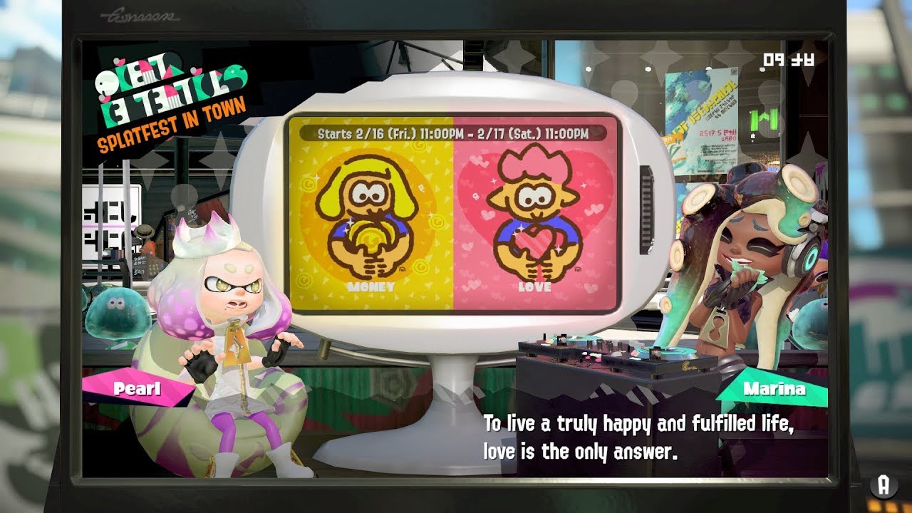Splatoon 2 - Splatfest Announcement Money VS Love!