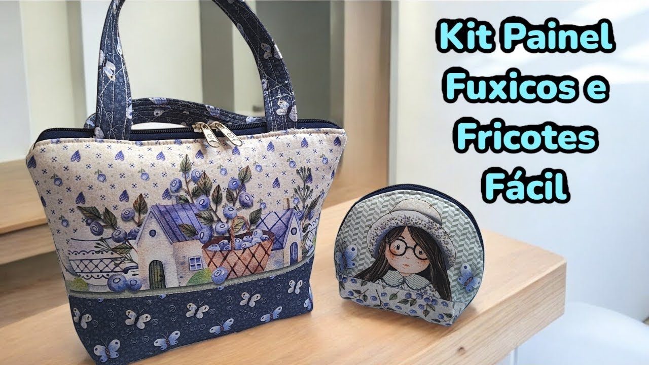 Como Transformar Necessaire em Bolsa de Mão+ Necessaire Meia Lua Fuxicos e Fricotes #bolsas