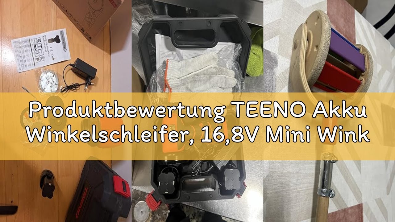 Produktbewertung TEENO Akku Winkelschleifer, 16,8V Mini Winkelschleifer mit 2x2000mAh Akkus, 19500PR