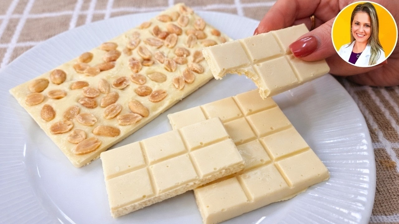 CHOCOLATE BLANCO RICO EN PROTEÍNA - Fácil, SIN AZÚCAR, Rápido y Delicioso - ¡Se Deshace en la Boca!