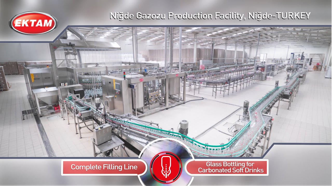 NIGDE GAZOZU - A Modern CSD Glass Bottling Line from EKTAM