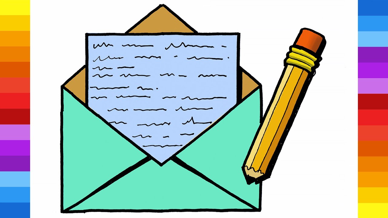 How to Draw Envelope Letter Step by Step - Easy Drawing Tutorial