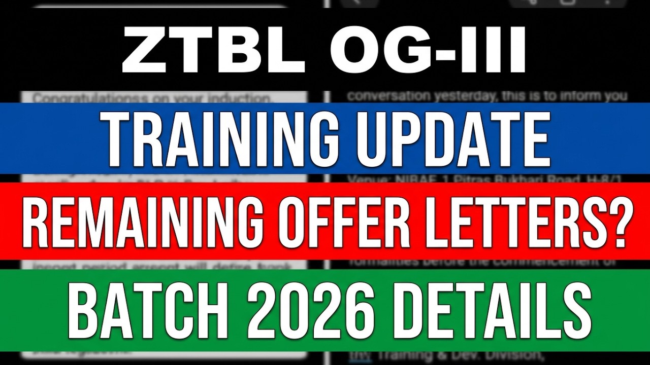 ZTBL MCO Training 2026 Pakistan | Latest Offer Letter & Joining Updates