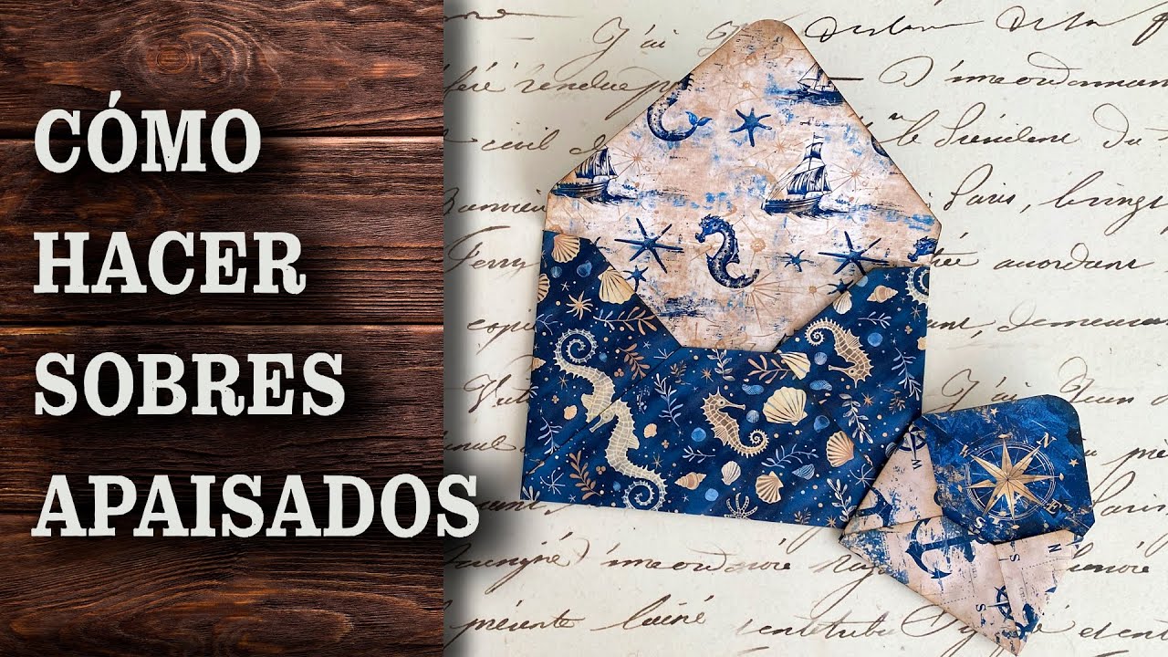 Cómo hacer sobres apaisados. ¡ Muy fácil ! 💌