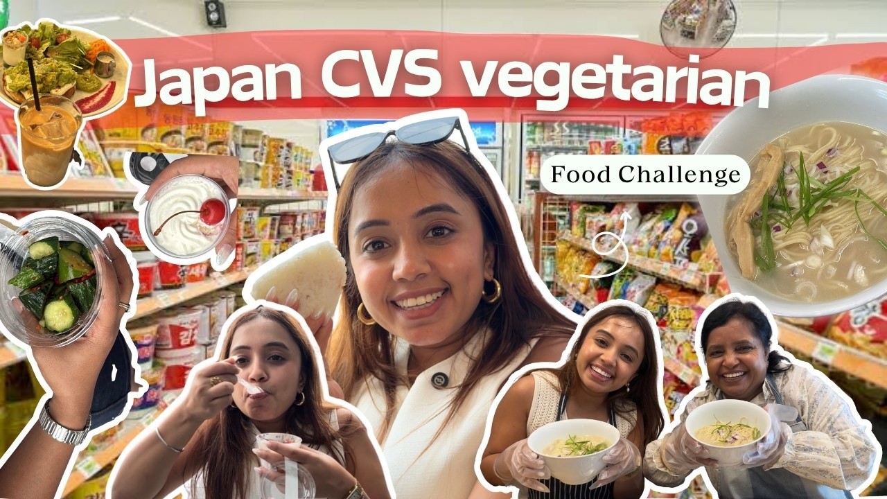 We ate vegetarian Convenience store food in Japan+ Nara vlog😱