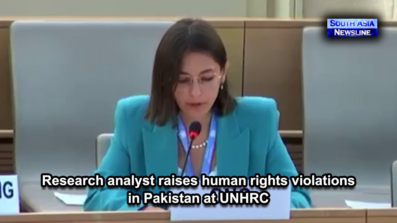 Research analyst raises human rights violations in Pakistan at UNHRC