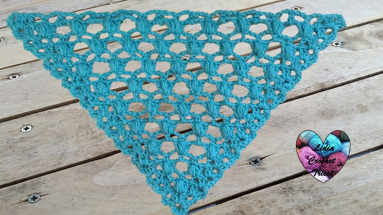 Châle turquoise au crochet facile/ Chal tejido a crochet facil de tejer