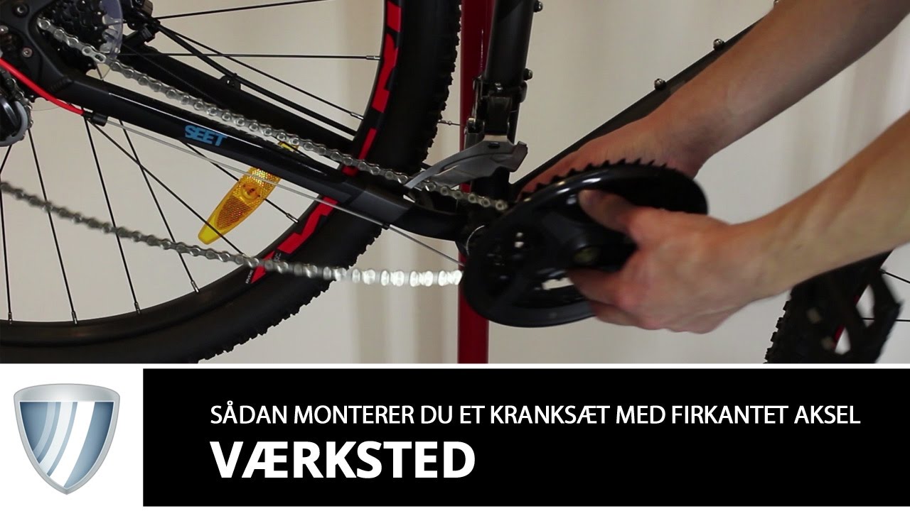 S&aring;dan monterer du kranks&aelig;t med firkantet aksel (og Octalink)