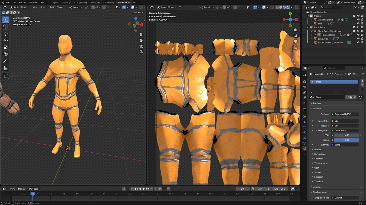 Blender 5.0 Ray Portal Baking