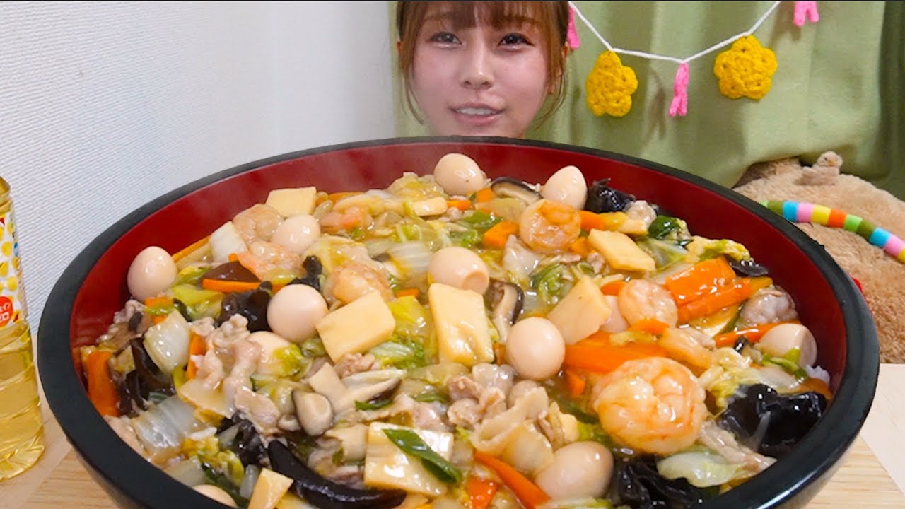 【大食い】中華丼を作って食べる