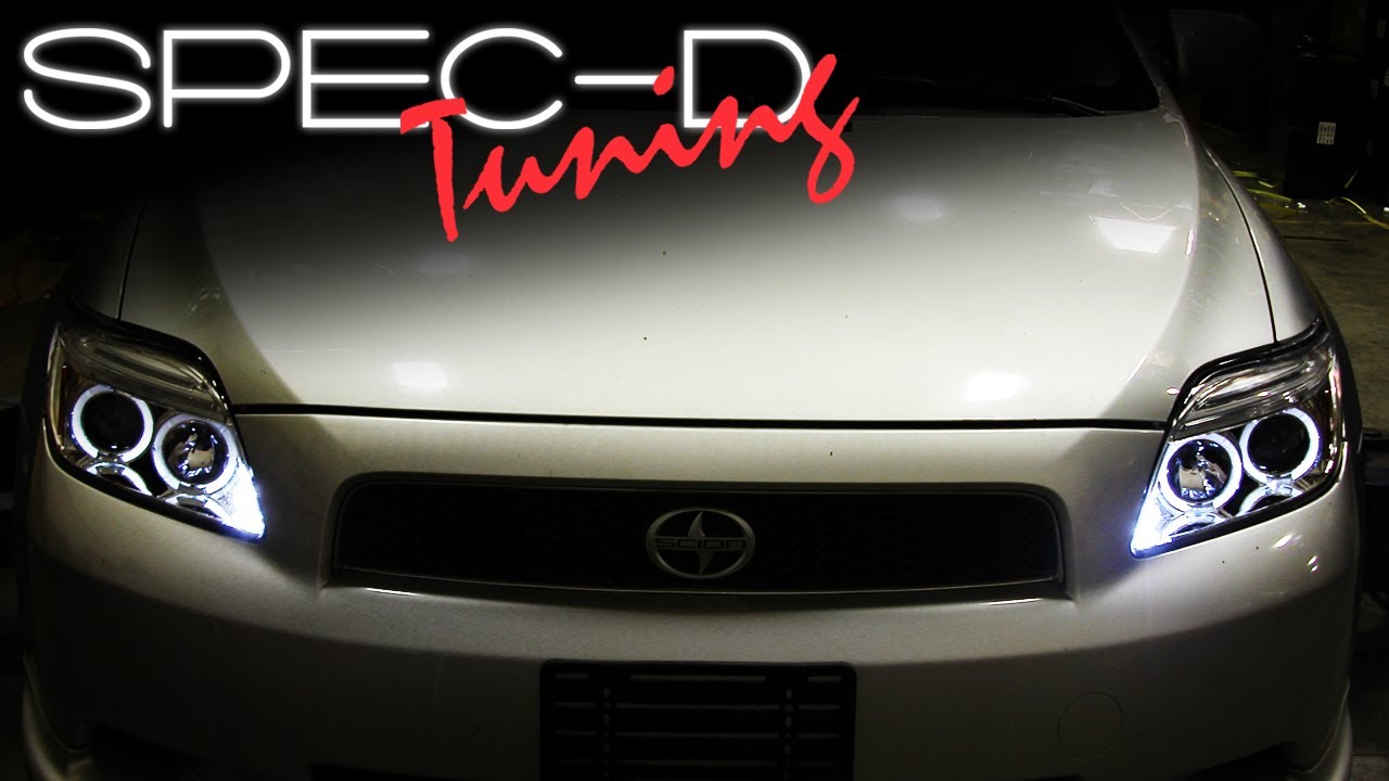ВИДЕО ПО УСТАНОВКЕ SPECDTUNING: 2005-2009 SCION TC ГОЛОВНЫЕ ФАРЫ / ПРОЕКТОРНЫЕ ФАРЫ