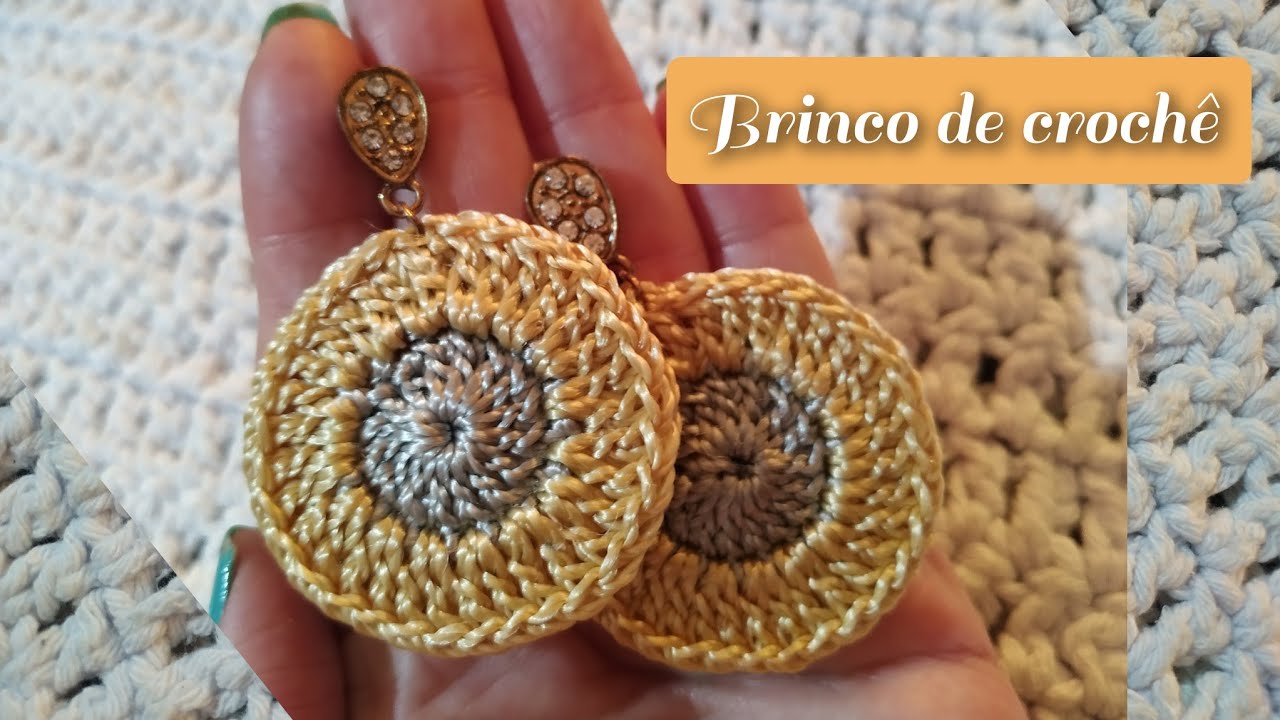 BRINCO DE CROCHÊ   #crochetearrings  #marcialobocroche