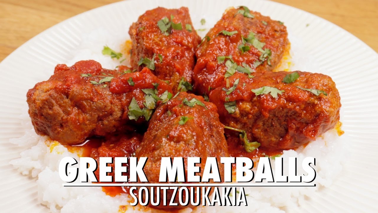 Greek Meatballs With Tomato Sauce | Soutzoukakia