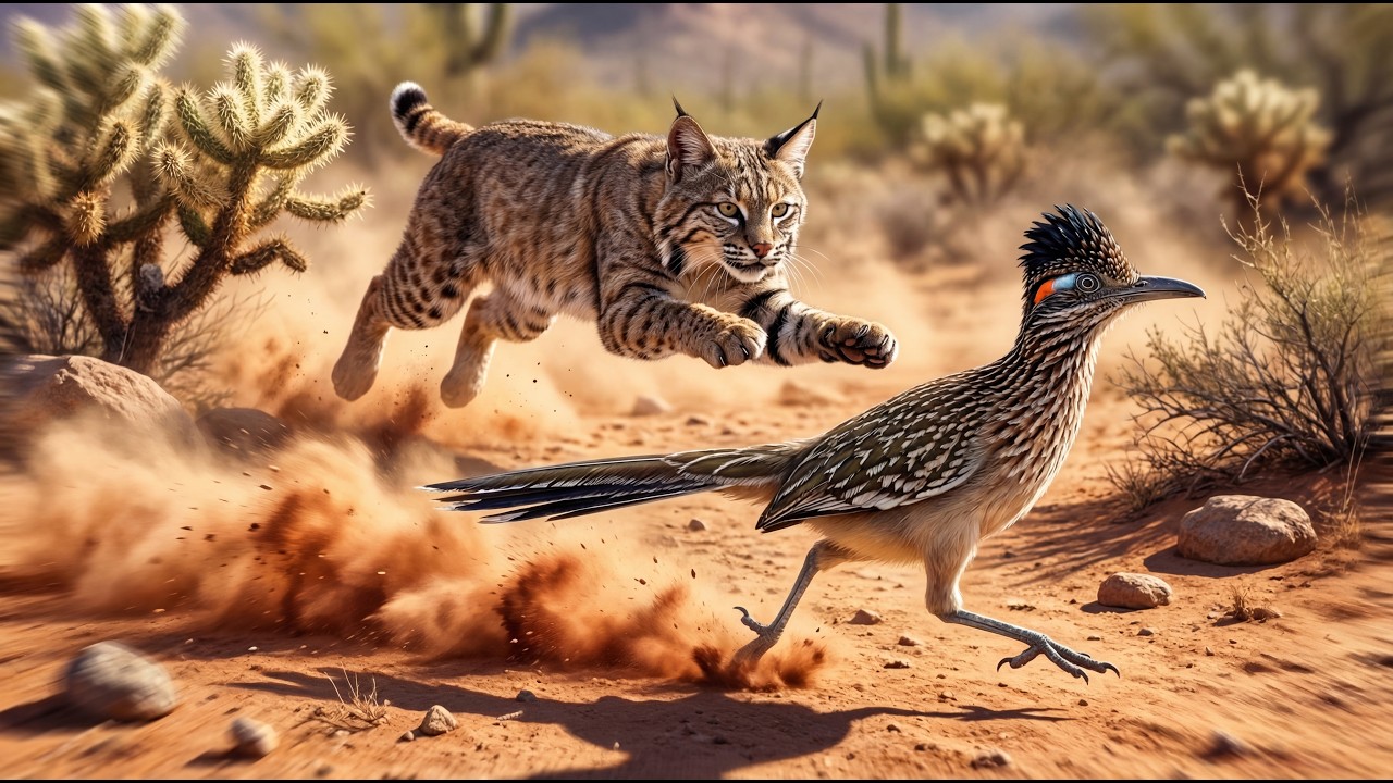 Correcaminos Mayor: Un D&iacute;a Escapando de Halcones y Linces en el Desierto