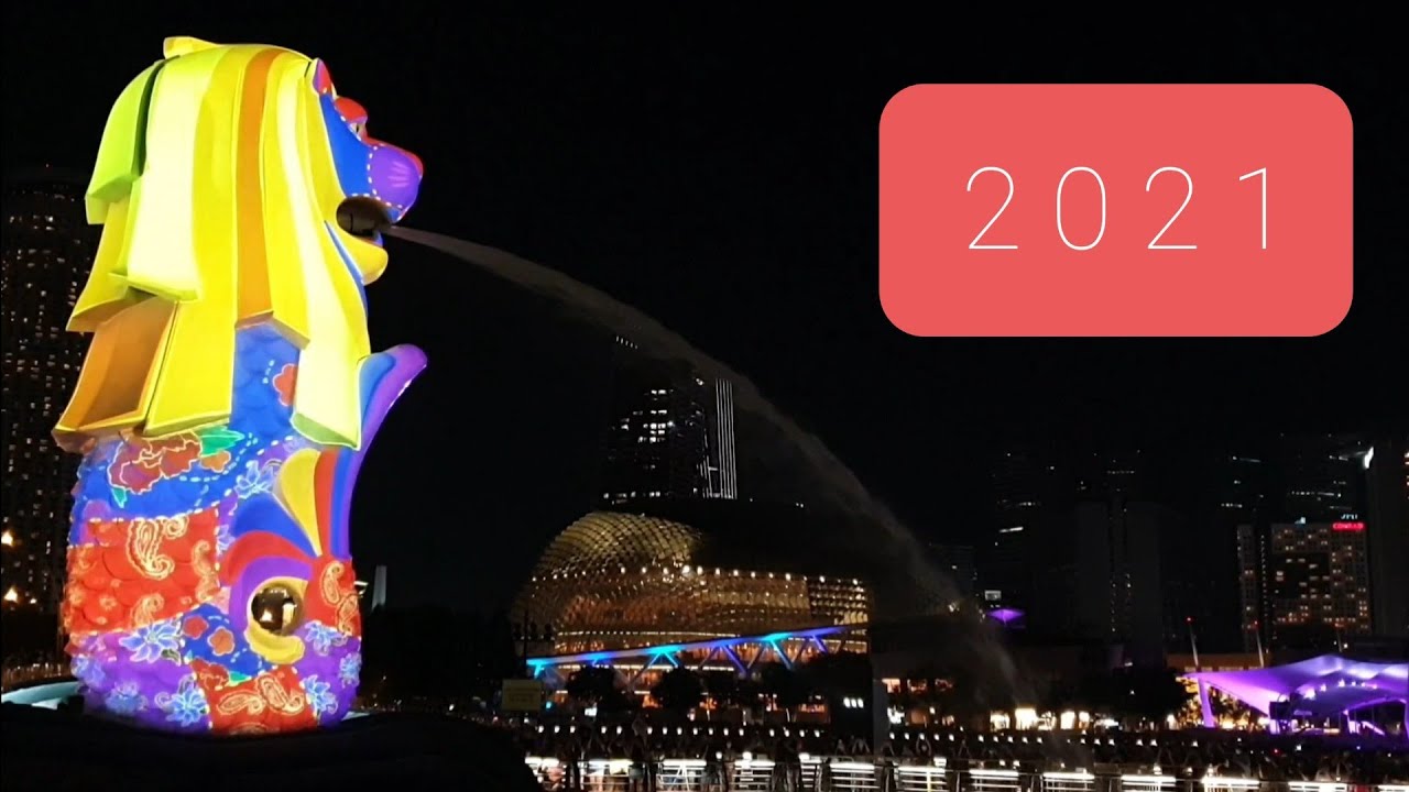 Merlion Countdown to 2021 Light Show - Share the Moment