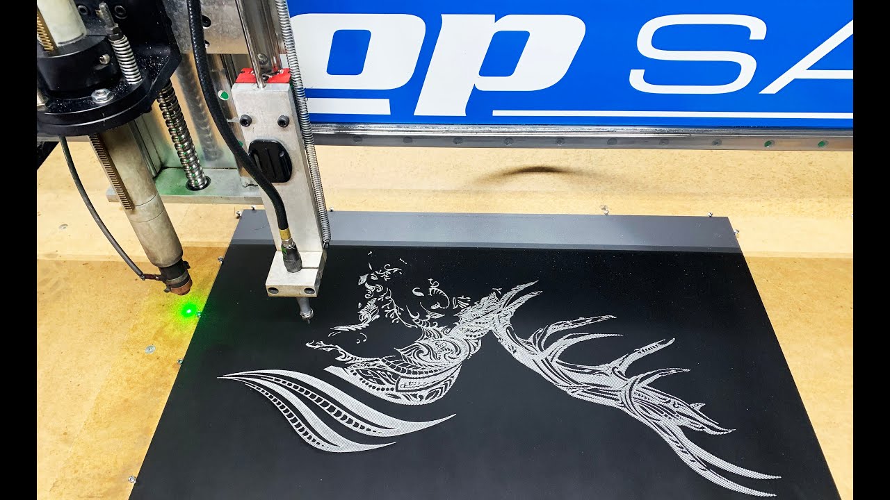 Vibratory Plate Marking Scribe on ShopSabre CNC Plasma Machine