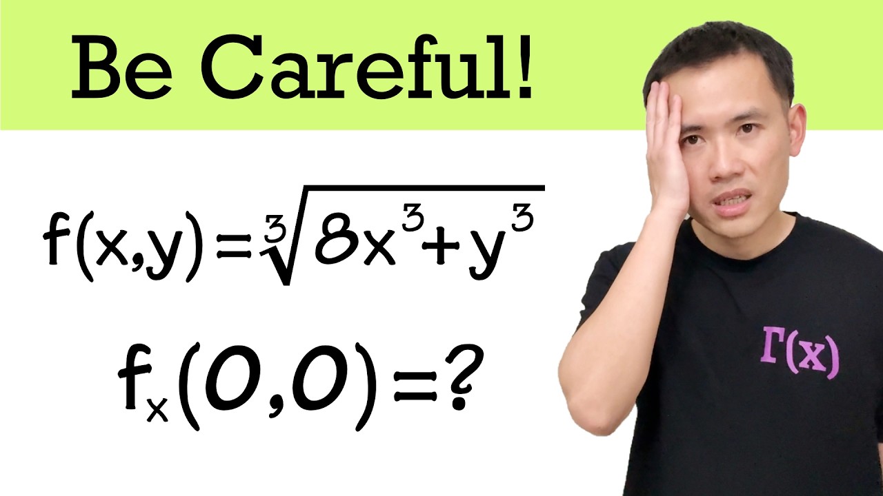 Be careful with partial derivative!